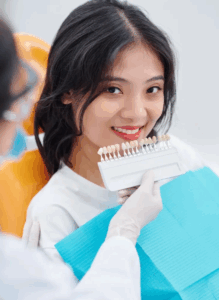 Asian woman getting veneers