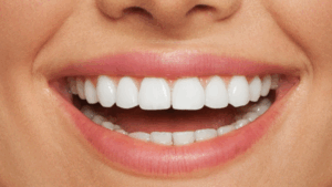 Woman with white teeth